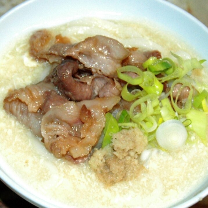 寒い冬に温まる！肉玉あんかけうどん